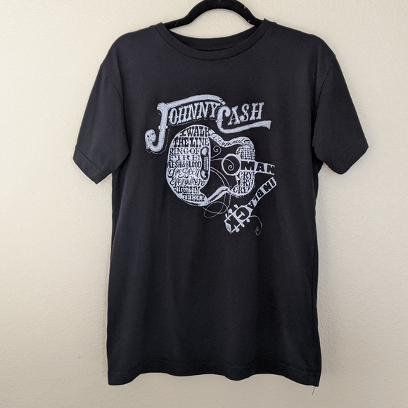johnny cash Tops - Johnny Cash Large black short sleeve graphic tee shirt